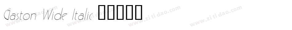 Gaston Wide Italic字体转换